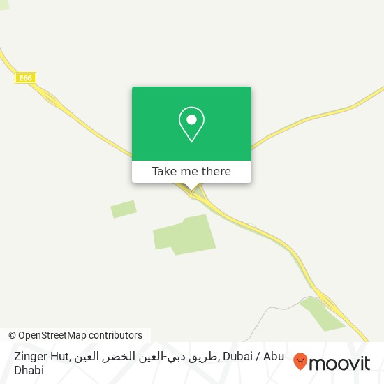 Zinger Hut, طريق دبي-العين الخضر, العين map