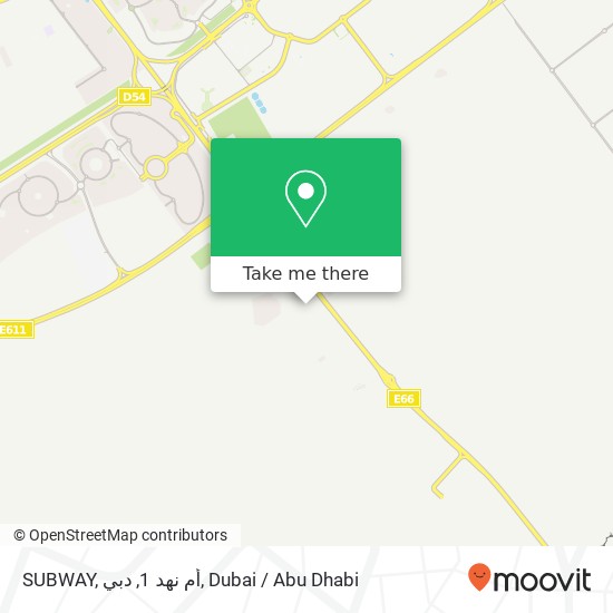 SUBWAY, أم نهد 1, دبي map