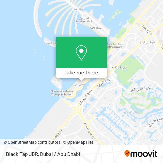 Black Tap JBR map