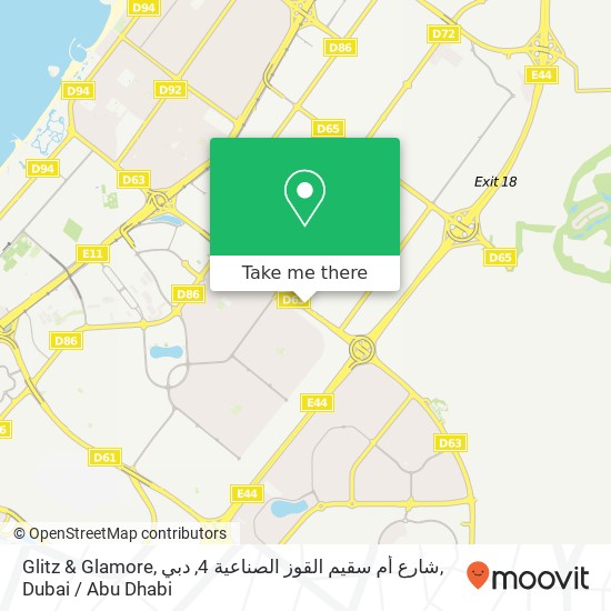 Glitz & Glamore, شارع أم سقيم القوز الصناعية 4, دبي map