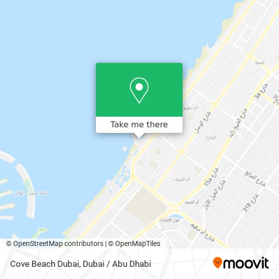 Cove Beach Dubai map