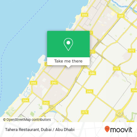 Tahera Restaurant map