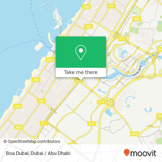 Boa Dubai map