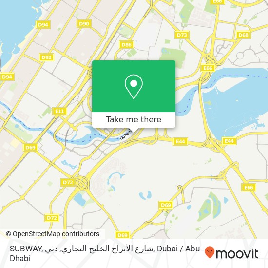 SUBWAY, شارع الأبراج الخليج التجاري, دبي map