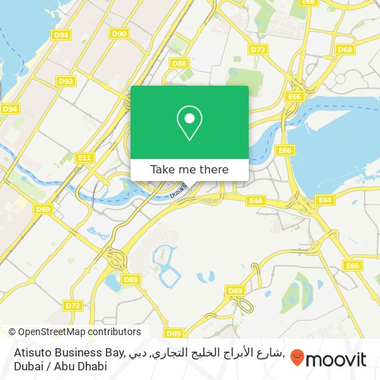Atisuto Business Bay, شارع الأبراج الخليج التجاري, دبي map