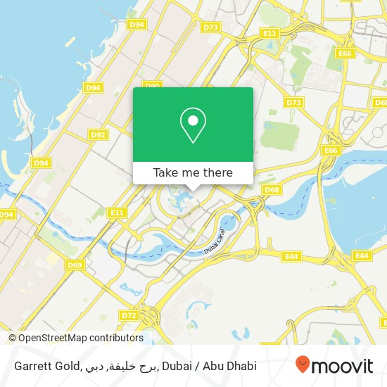 Garrett Gold, برج خليفة, دبي map