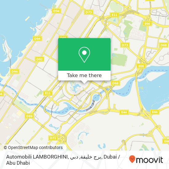 Automobili LAMBORGHINI, برج خليفة, دبي map