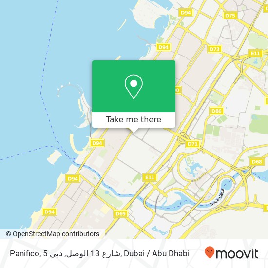 Panifico, 5 شارع 13 الوصل, دبي map