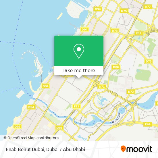 Enab Beirut Dubai map