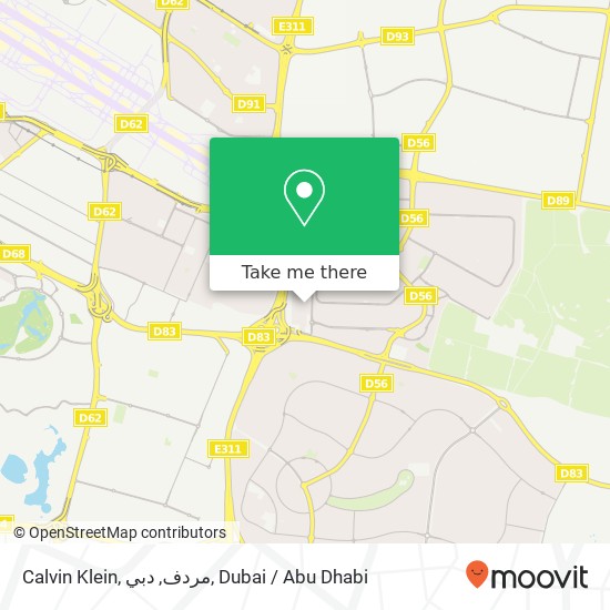 Calvin Klein, مردف, دبي map