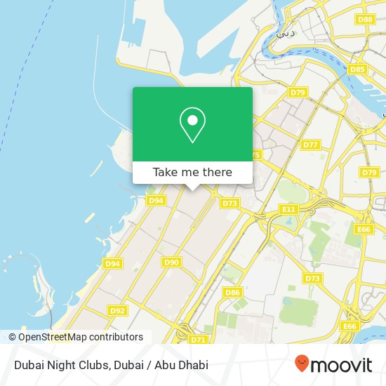 Dubai Night Clubs map