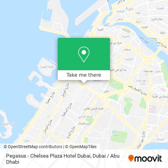 Pegasus - Chelsea Plaza Hotel Dubai map