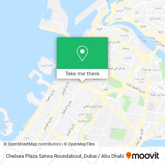 Chelsea Plaza Satwa Roundabout map