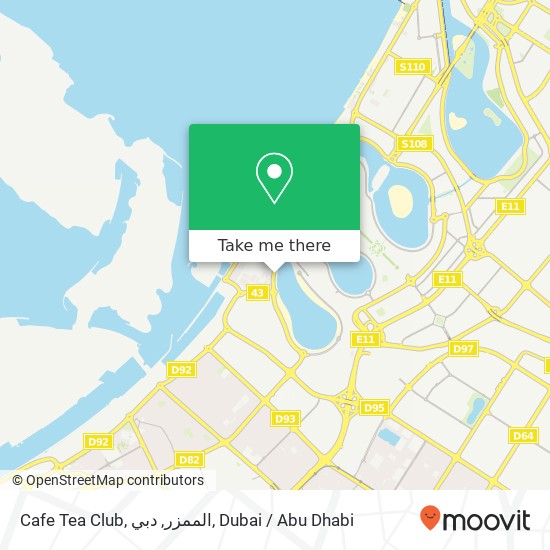 Cafe Tea Club, الممزر, دبي map