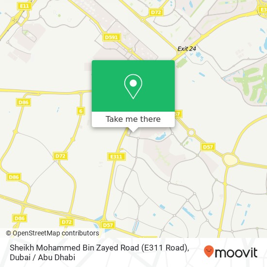 Sheikh Mohammed Bin Zayed Road (E311 Road) map