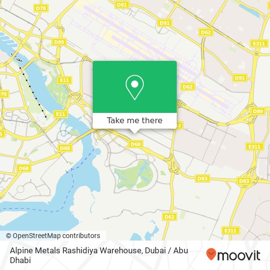Alpine Metals Rashidiya Warehouse map