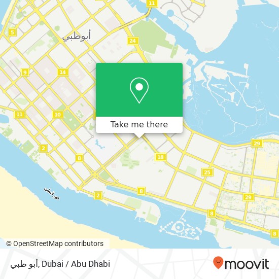 أبو ظبي map