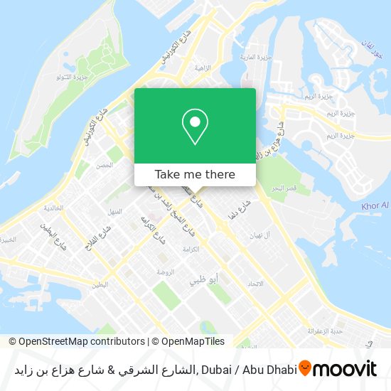 الشارع الشرقي & شارع هزاع بن زايد map