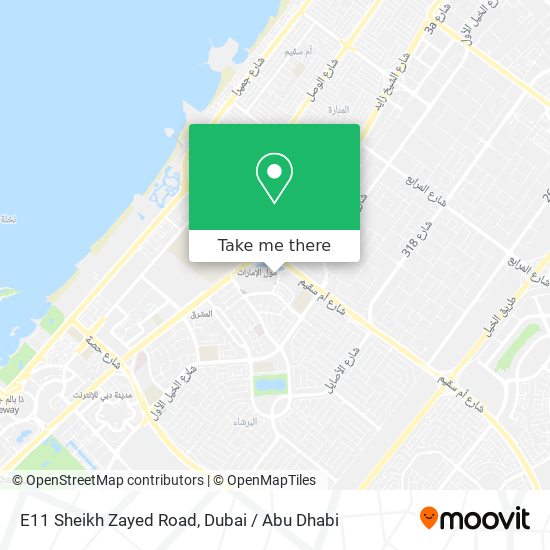 E11 Sheikh Zayed Road map