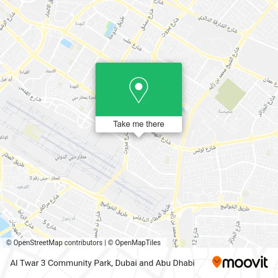 Al Twar 3 Community Park map
