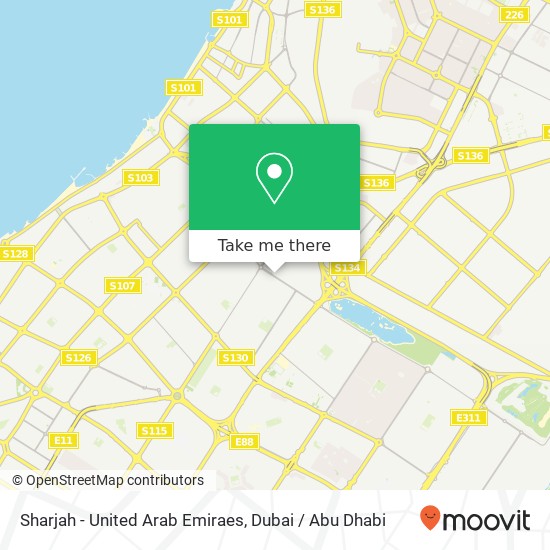 Sharjah - United Arab Emiraes map