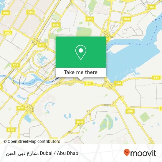 شارع دبي العين map