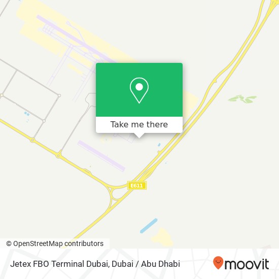 Jetex FBO Terminal Dubai map