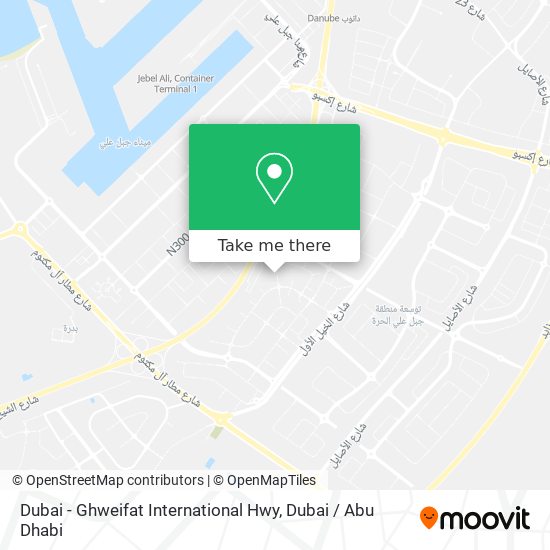 Dubai - Ghweifat International Hwy map
