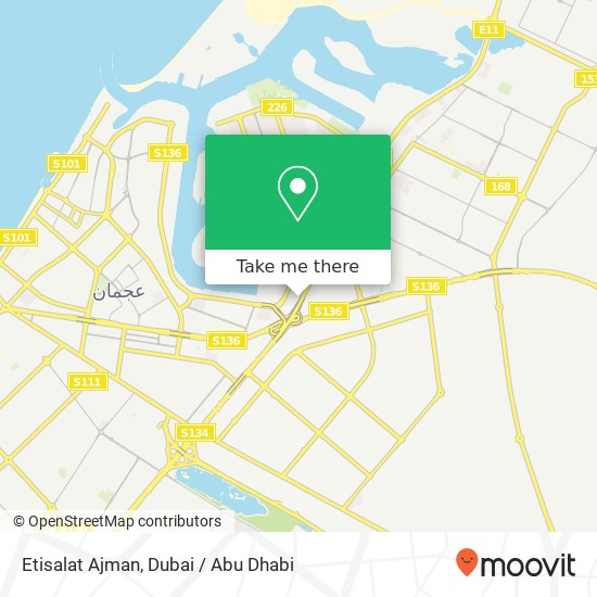 Etisalat Ajman map