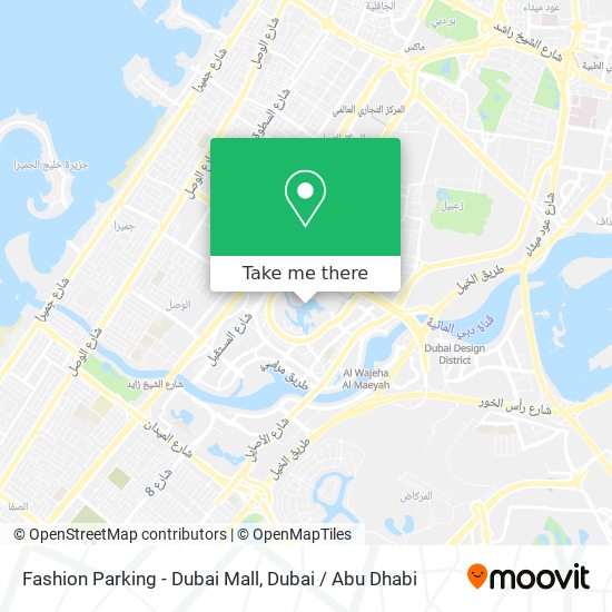 Fashion Parking - Dubai Mall map