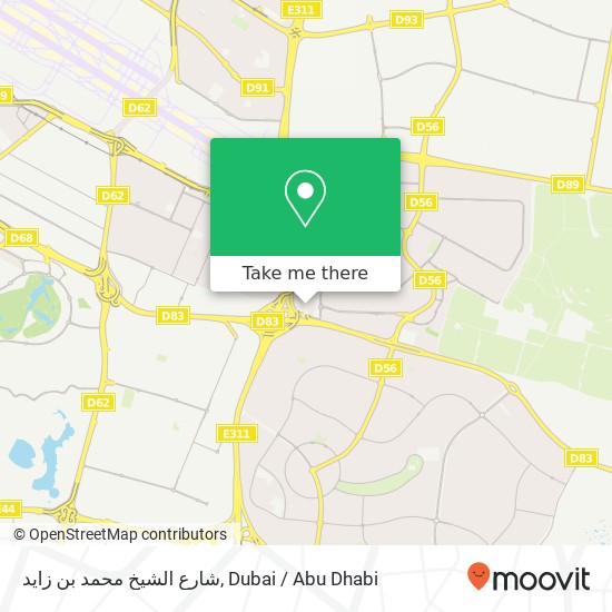 شارع الشيخ محمد بن زايد map