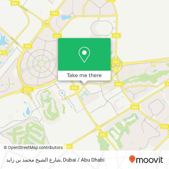 شارع الشيخ محمد بن زايد map