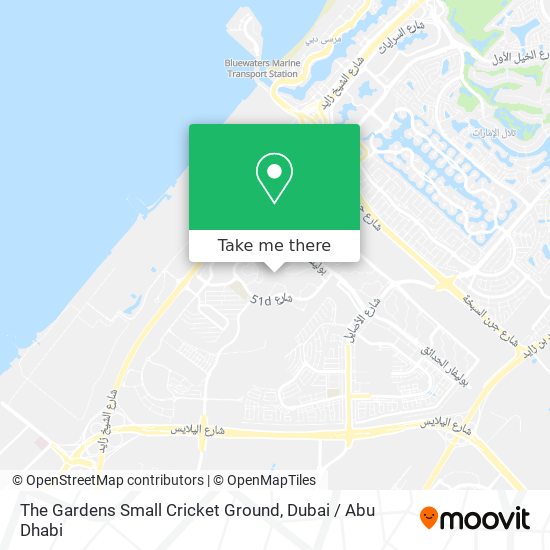 The Gardens Small Cricket Ground map