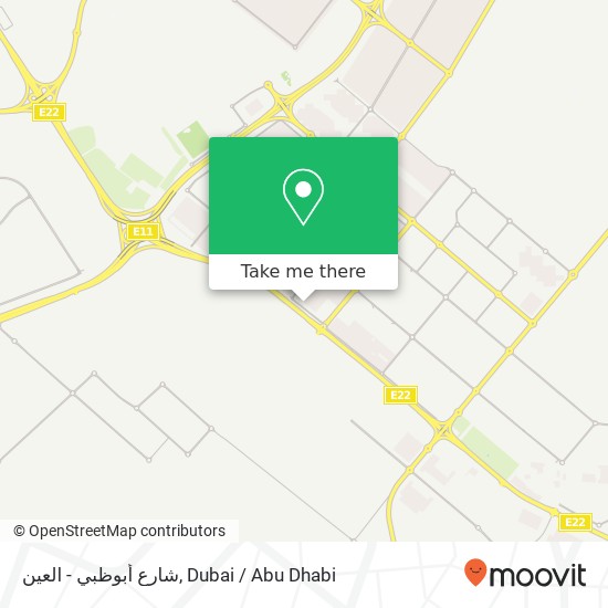 شارع أبوظبي - العين map