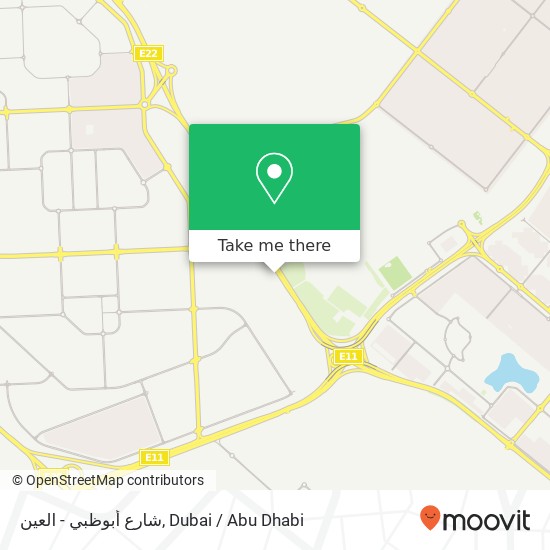 شارع أبوظبي - العين map
