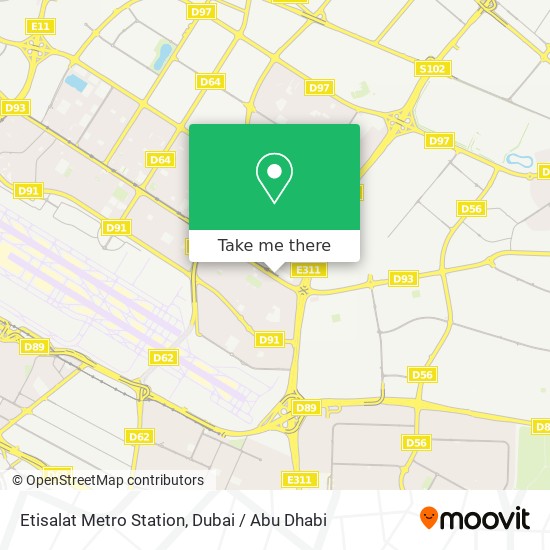 Etisalat Metro Station map