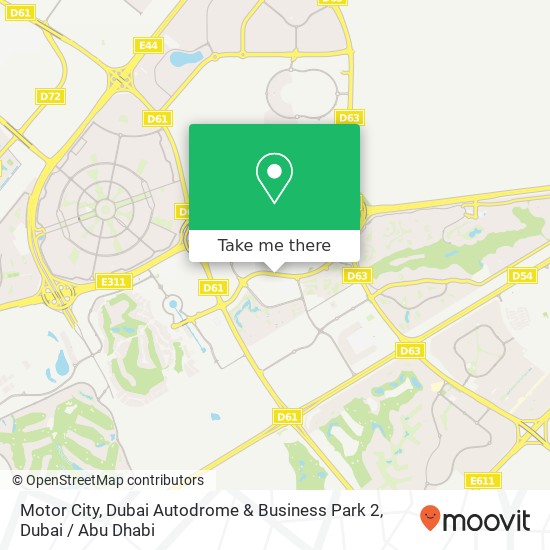 Motor City, Dubai Autodrome & Business Park 2 map