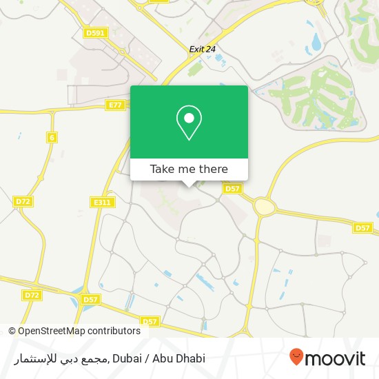 مجمع دبي للإستثمار map