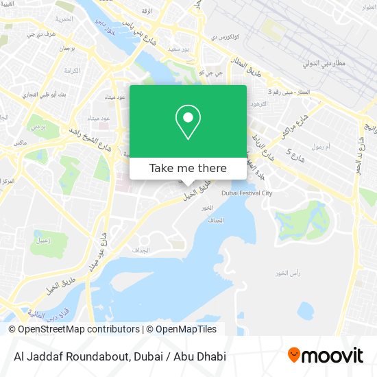 Al Jaddaf Roundabout map