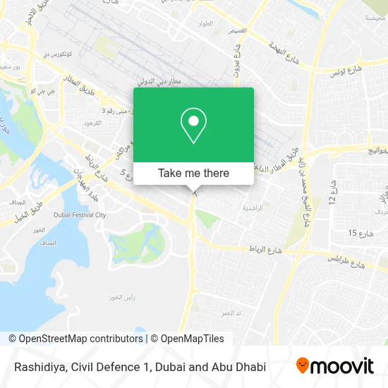 Rashidiya, Civil Defence 1 map