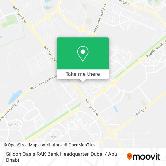 Silicon Oasis RAK Bank Headquarter map