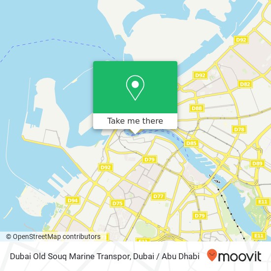 Dubai Old Souq Marine Transpor map