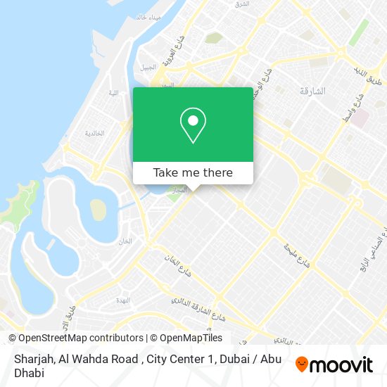 Sharjah, Al Wahda Road , City Center 1 map