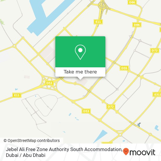 Jebel Ali Free Zone Authority South Accommodation map