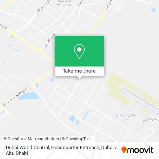 Dubai World Central, Headquarter Entrance map