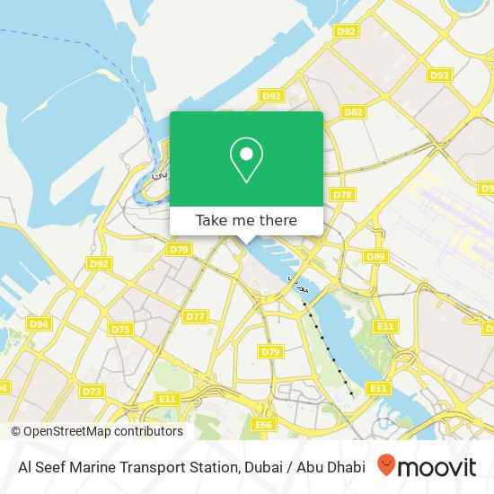 Al Seef Marine Transport Station map