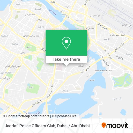 Jaddaf, Police Officers Club map