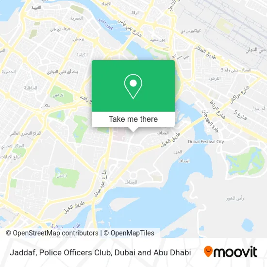 Jaddaf, Police Officers Club map