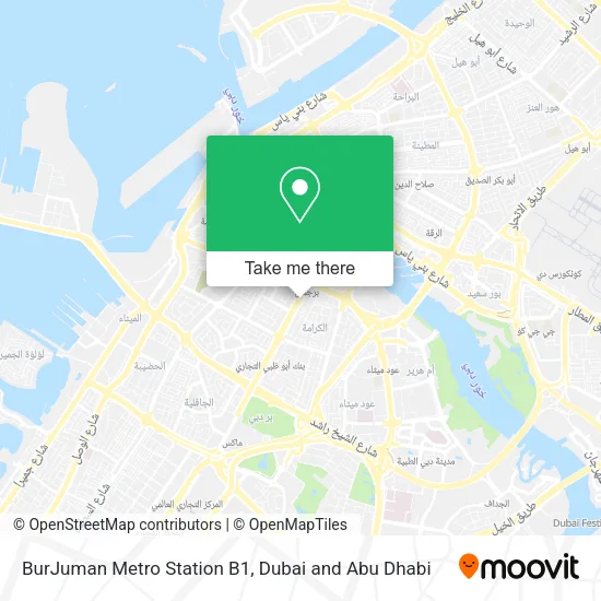BurJuman Metro Station B1 map