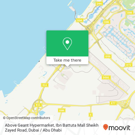 Above Geant Hypermarket, Ibn Battuta Mall Sheikh Zayed Road map